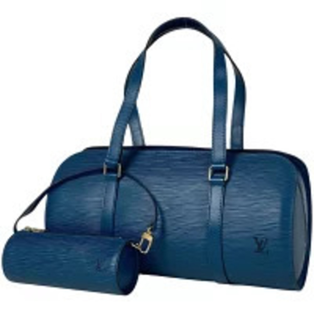 Louis Vuitton Soufflot Barrel Bag cylindrical handbag Epi leather Toledo Blue